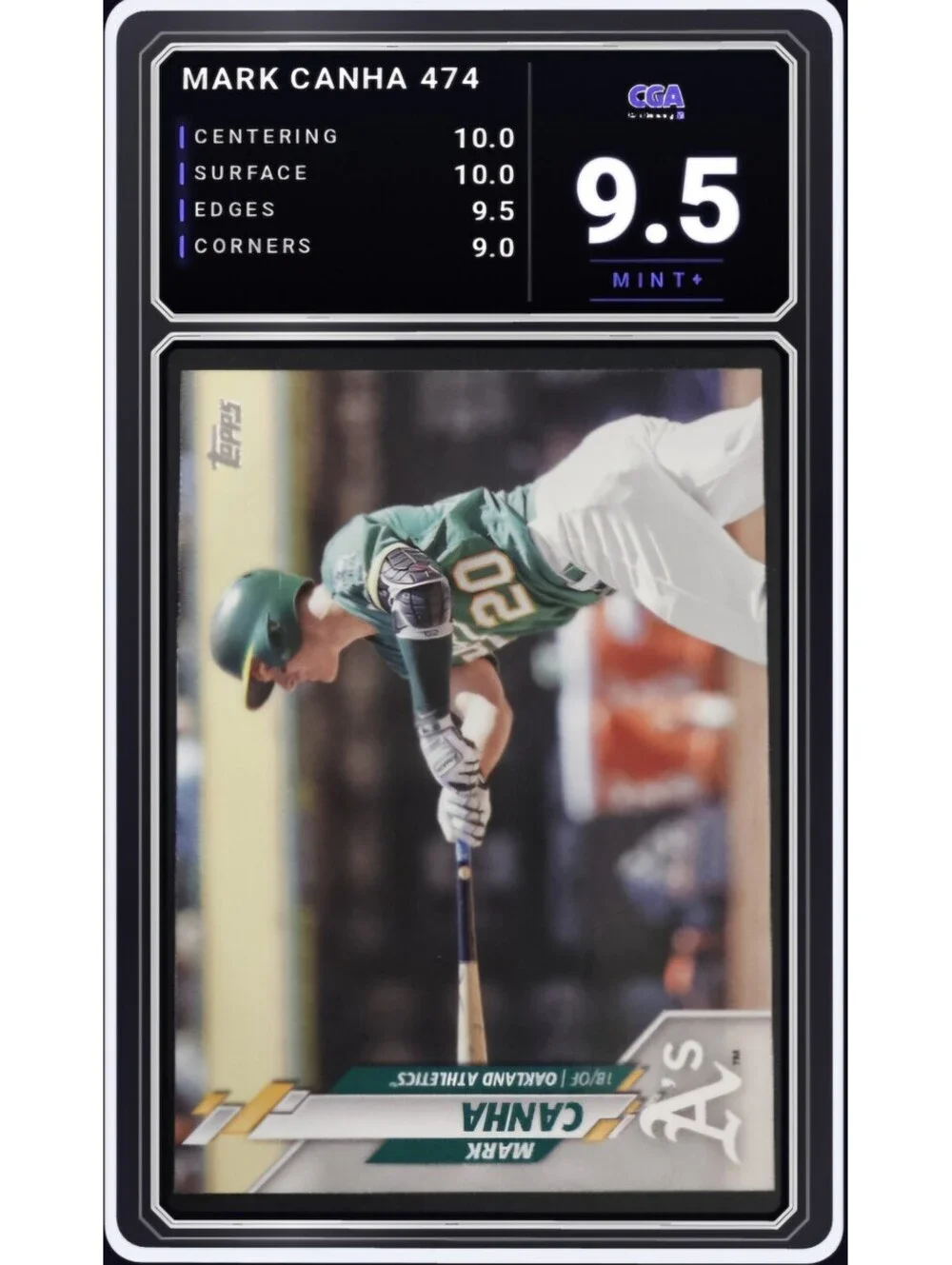 2020 Topps #474 Mark Canha Oakland A's Athletics MLB - CGA 9.5 Digital Grade